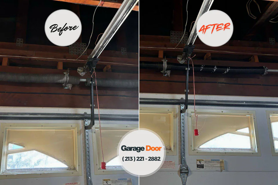 Before and after: garage door repair Wekiwa Springs, FL